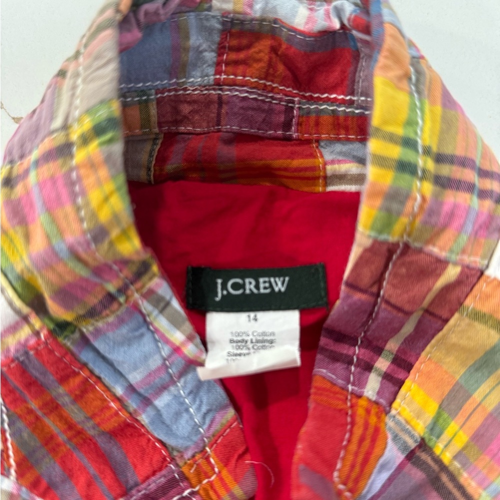 J. Crew Multicolor Patchwork Plaid Blazer Jacket - image 3
